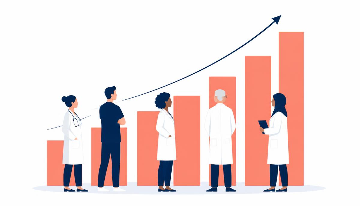 Illustration of rising demand and physician demographics driving the practice retirement wave